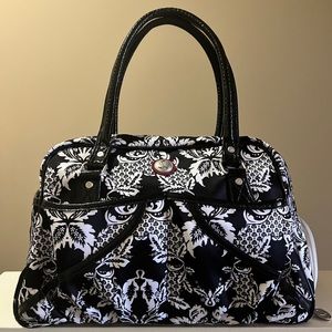 Lululemon Athletica Black & White Damask Patterned Bowler Duffle Dance Gym Bag